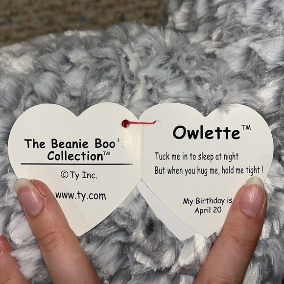 Owl beanie boo Ty, grey: OWLETTE - Picture 3 of 4